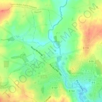 Mapa topográfico Brilhault, altitude, relevo