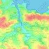 Mapa topográfico Kerharo, altitude, relevo