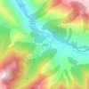 Mapa topográfico Rebollar, altitude, relevo