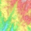 Mapa topográfico La Vialle, altitude, relevo