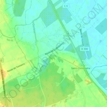 Mapa topográfico Buros, altitude, relevo