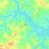 Mapa topográfico Canudos Velho, altitude, relevo