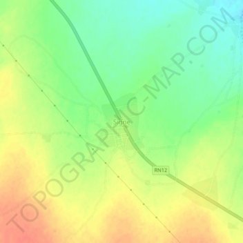 Mapa topográfico Signe, altitude, relevo