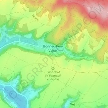 Mapa topográfico L'eglise, altitude, relevo