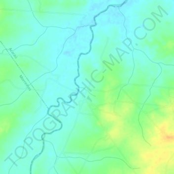 Mapa topográfico Leste, altitude, relevo