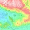 Mapa topográfico Sacaba, altitude, relevo