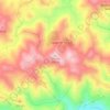 Mapa topográfico Tábuas, altitude, relevo