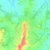 Mapa topográfico Barbezieux, altitude, relevo