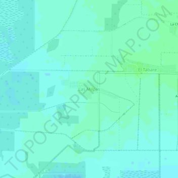 Mapa topográfico Las Milpas, altitude, relevo
