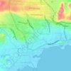 Mapa topográfico Kupang Raya, altitude, relevo