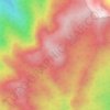 Mapa topográfico Bulu Bualo, altitude, relevo