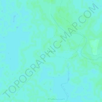 Mapa topográfico Bagué, altitude, relevo