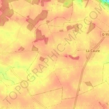 Mapa topográfico Le Mesnil, altitude, relevo