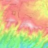 Mapa topográfico Pagerwangi, altitude, relevo
