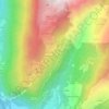 Mapa topográfico Les Côtes, altitude, relevo