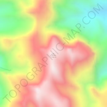 Mapa topográfico Iona, altitude, relevo