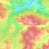 Mapa topográfico Chaudeyraguet, altitude, relevo