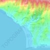 Mapa topográfico Buarcos, altitude, relevo