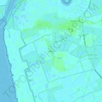 Mapa topográfico Le Bourg, altitude, relevo