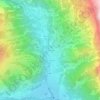 Mapa topográfico Le Sarret, altitude, relevo