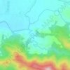 Mapa topográfico Tompo Bulu, altitude, relevo