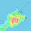 Mapa topográfico Las Cuevas, altitude, relevo