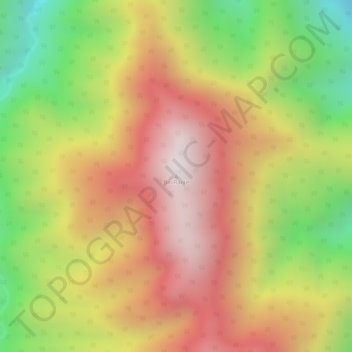 Mapa topográfico Biri Rante, altitude, relevo