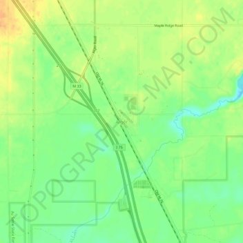 Mapa topográfico Alger, altitude, relevo