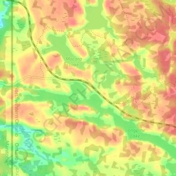 Mapa topográfico Ingolf, altitude, relevo