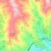 Mapa topográfico Rambla del Agua, altitude, relevo