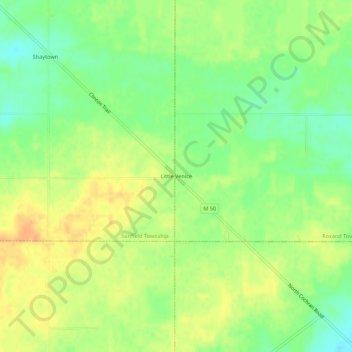 Mapa topográfico Little Venice, altitude, relevo