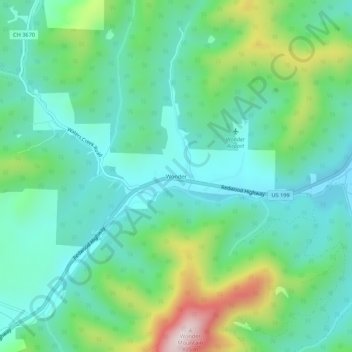 Mapa topográfico Wonder, altitude, relevo