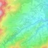 Mapa topográfico La Flachère, altitude, relevo