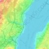 Mapa topográfico Versoix, altitude, relevo