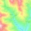 Mapa topográfico Estevianas, altitude, relevo