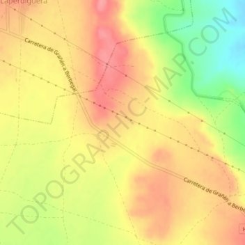 Mapa topográfico Chabre, altitude, relevo