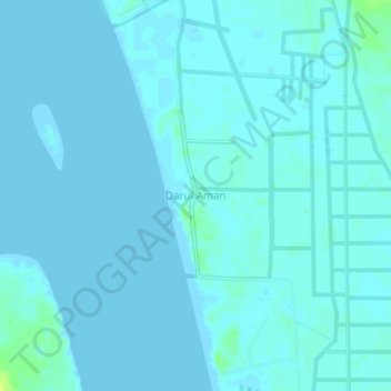 Mapa topográfico Darul Aman, altitude, relevo