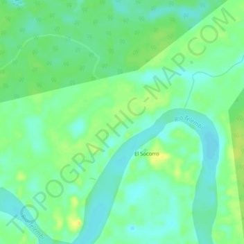 Mapa topográfico El Socorro, altitude, relevo