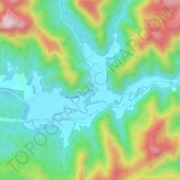 Mapa topográfico Sitkum, altitude, relevo
