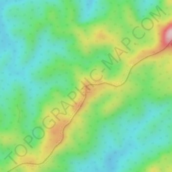 Mapa topográfico Pico do Papagaio, altitude, relevo
