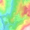 Mapa topográfico O Valiño, altitude, relevo