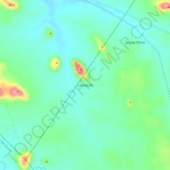 Mapa topográfico Cansação, altitude, relevo
