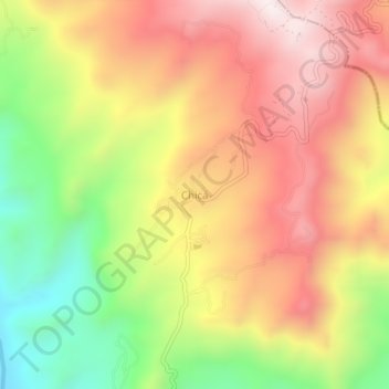 Mapa topográfico Chicá, altitude, relevo
