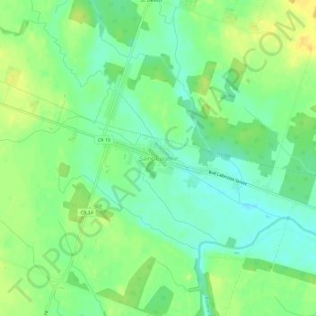 Mapa topográfico Saint-Eugène, altitude, relevo