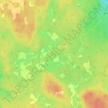 Mapa topográfico Flat Lakes, altitude, relevo