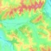Mapa topográfico Malvicina, altitude, relevo