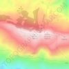 Mapa topográfico Aitana, altitude, relevo