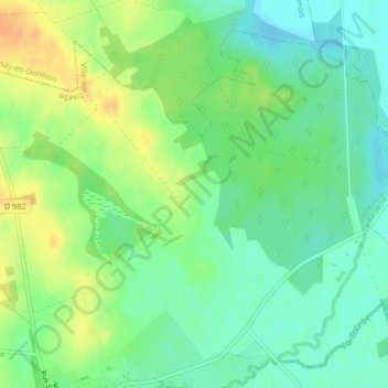 Mapa topográfico Robermont, altitude, relevo