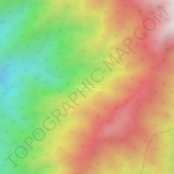 Mapa topográfico Latimojong, altitude, relevo