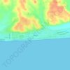 Mapa topográfico Islantilla, altitude, relevo